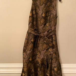 Antonio Melani gold floral jacquard dress size 12